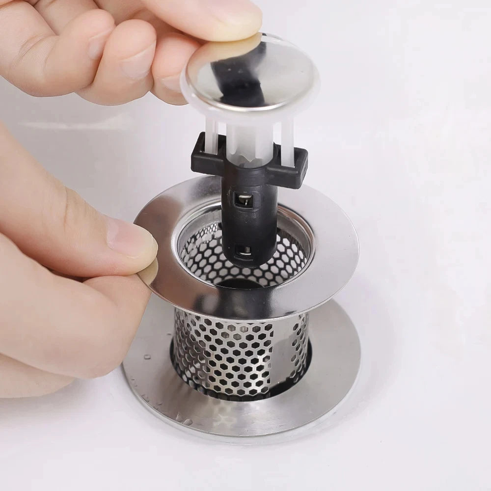 Bathroom Sink Stopper Hair Catcher, Universal Pop